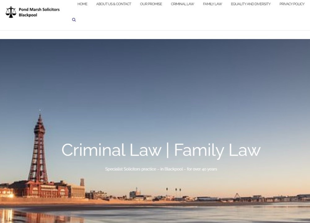 Pondmarsh Solicitors website front page