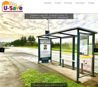 U-Save Bus and Tram Shelter Advertising website front page